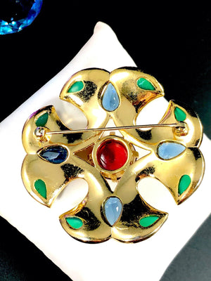 1960s Crown Trifari “Jewels of India” Maltese Cross