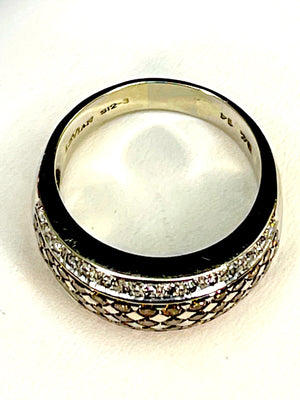 Le Vian 14K Chocolate & White Diamond Band