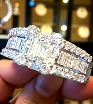 Le Vian 18K White Gold 50-Diamond Statement Ring