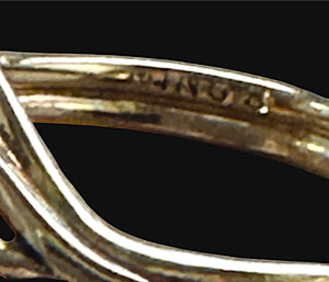 Ming’s of Honolulu Jade & Pearl Floral Ring