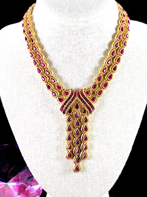 Crown Trifari “Royal India” Pink Parure