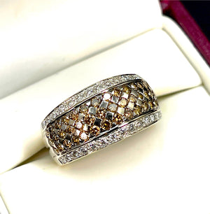 Le Vian 14K Chocolate & White Diamond Band