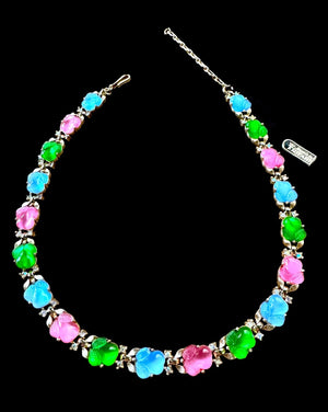 1960s Crown Trifari Pastel “Acorn” Necklace