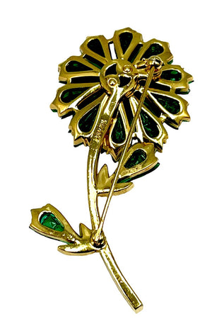 1961 Crown Trifari Invisibly-Set Flower Brooch