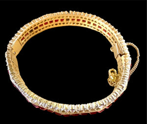 1950s Crown Trifari Invisibly-Set Ruby Cuff