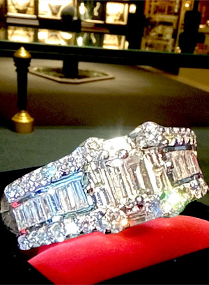 Le Vian 18K White Gold 50-Diamond Statement Ring