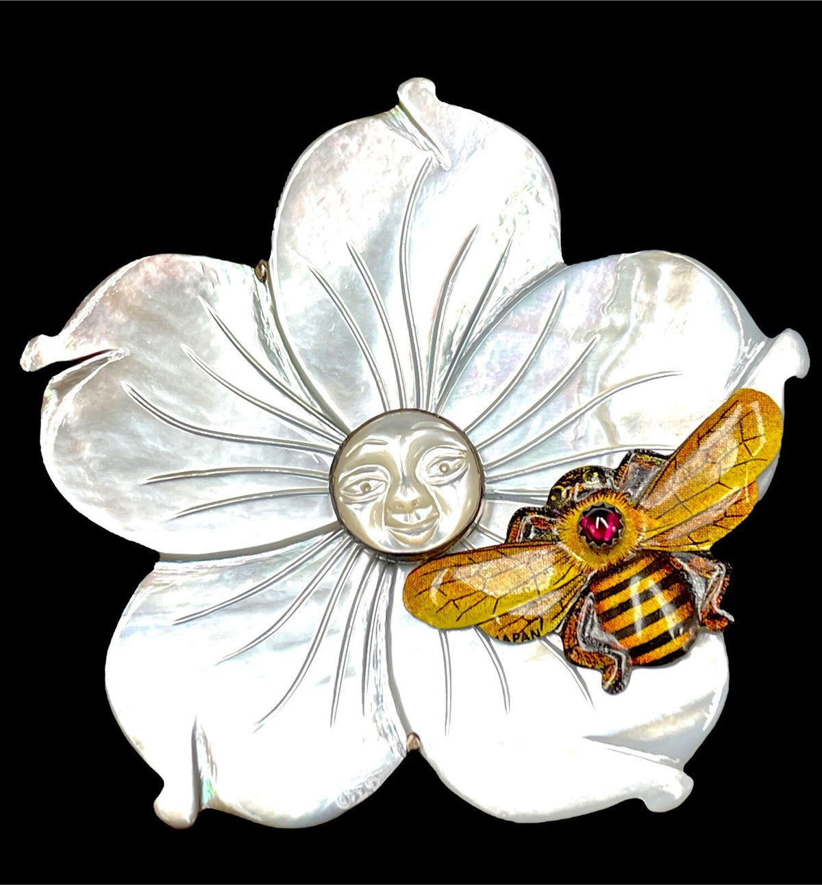 Andrea Kennington Abalone “Moon Bee” Brooch