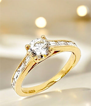 James Allen 18K Diamond Baguette Ring