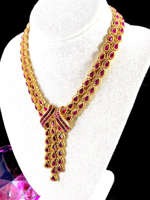 Crown Trifari “Royal India” Pink Parure