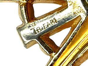 1944 Crown Trifari Vermeil Starburst Brooch