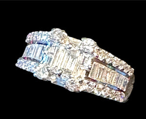 Le Vian 18K White Gold 50-Diamond Statement Ring
