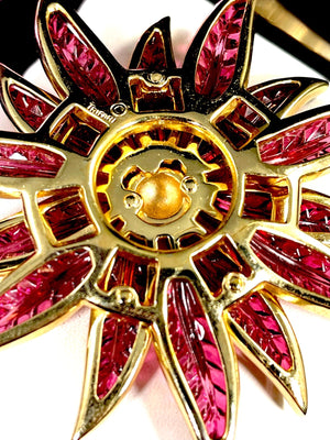 Crown Trifari Invisibly-Set Poinsettia Brooch