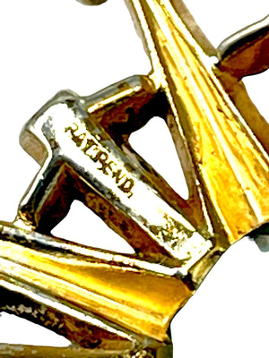1944 Crown Trifari Vermeil Starburst Brooch