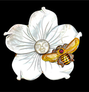 Andrea Kennington Abalone “Moon Bee” Brooch