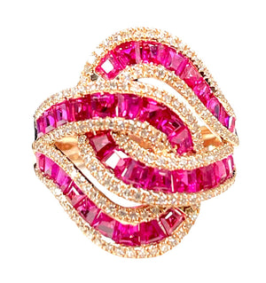 Effy “Ruby Royale” Rose Gold Cocktail Ring