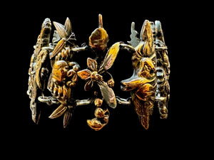 Japanese Shakudō Samurai Menuki Bracelet
