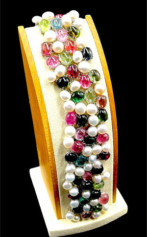 Utopia of Milan 18K Pearl & Tourmaline Bracelet