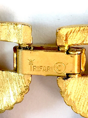 1960s Crown Trifari “King Tut” Collar Set