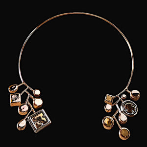 Atelier Swarovski x Peter Pilotto "Arbol" Rose Gold-Tone Crystal Sculptural Choker